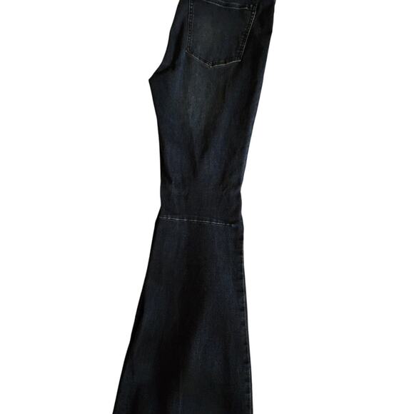 Free People We The Free Flared Jeans Pull On Blue Denim Stretch Women's Size 31 - Picture 5 of 15